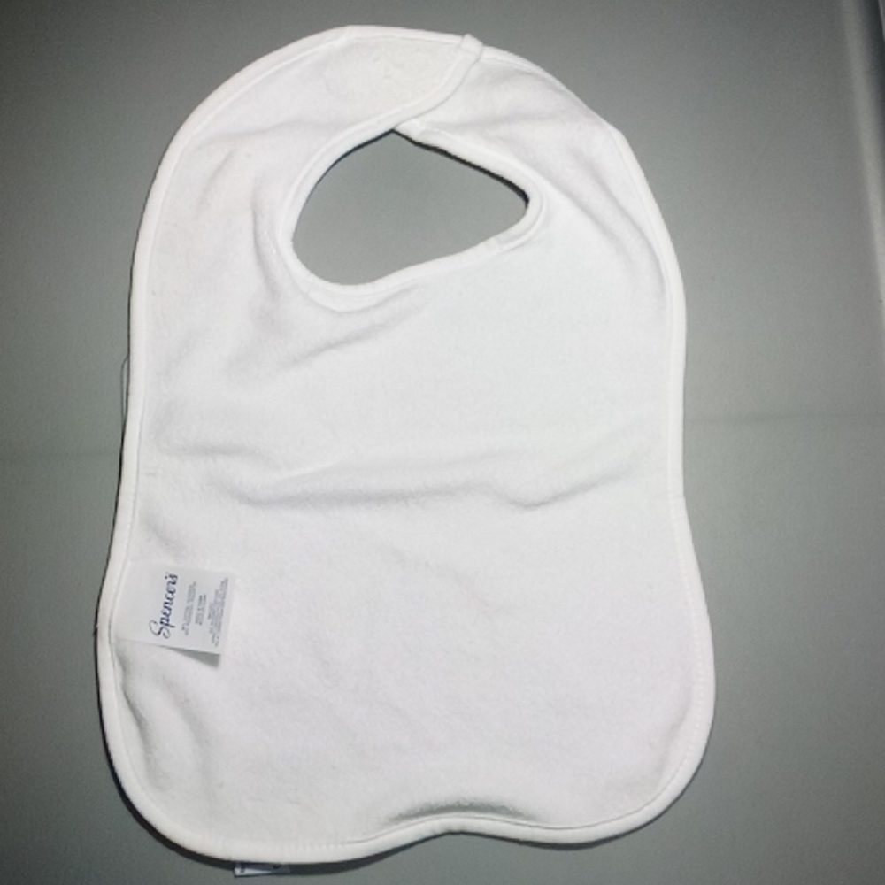 2/$20 10pk Terry Cloth Bibs Velcro Closure Spencer's 10022632072412
